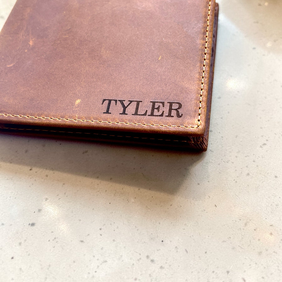 Personalized Groomsmen Gift Set – Engraved Wallet & Knife Gift for Wedding Party, Boyfriend & Gift for Him