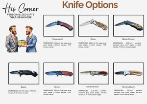 Personalized Groomsmen Gift Set – Engraved Wallet & Knife Gift for Wedding Party, Boyfriend & Gift for Him