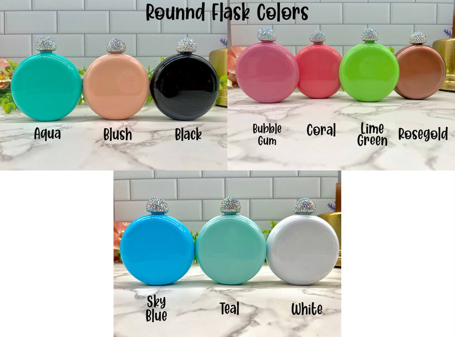 Round Flasks with Rhinestone