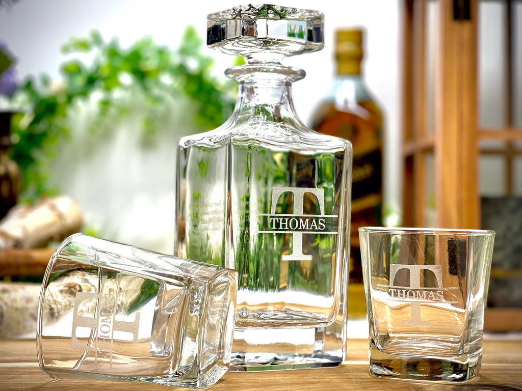 Whiskey Decanter and Glasses