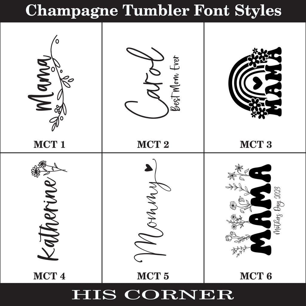 Mom's Engraved Champagne Flute