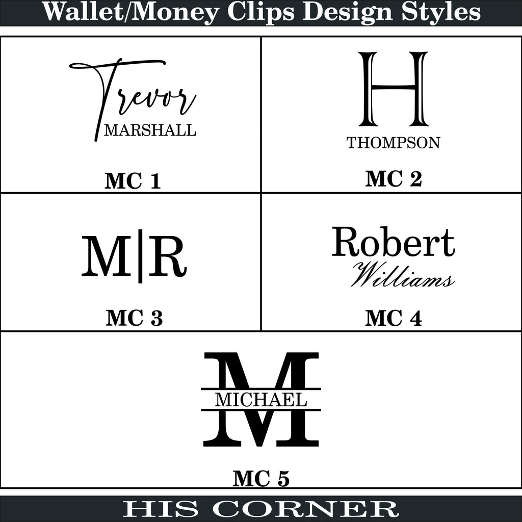 Personalized Money Clip Wallet, Engraved Gift for Men, Card Holder Groomsman Gift for Wedding Thank you Favor Gifts