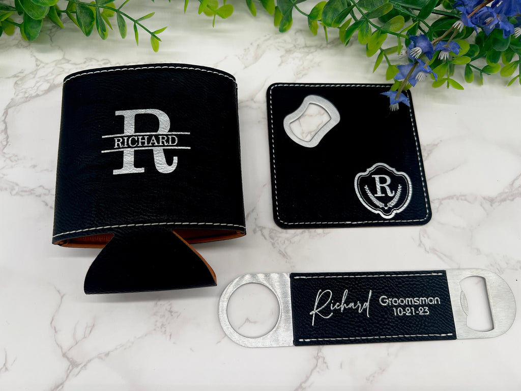 Groomsmen Proposal Gift Box, Groomsmen Gift, Groomsmen Gift Box, Groomsman Gift, Groomsman Gift Box Set, Can Cooler, Coaster, Bottle Opener