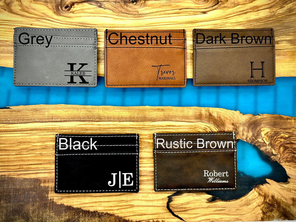 Personalized Money Clip Wallet, Engraved Gift for Men, Card Holder Groomsman Gift for Wedding Thank you Favor Gifts