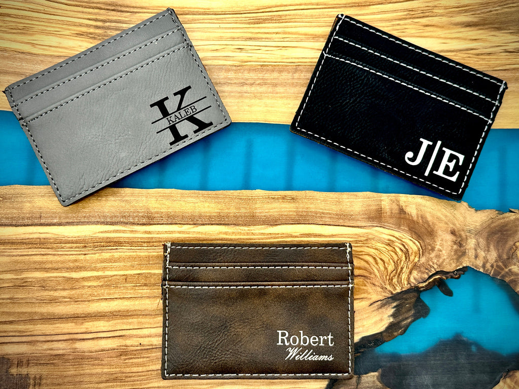 Personalized Money Clip Wallet, Engraved Gift for Men, Card Holder Groomsman Gift for Wedding Thank you Favor Gifts