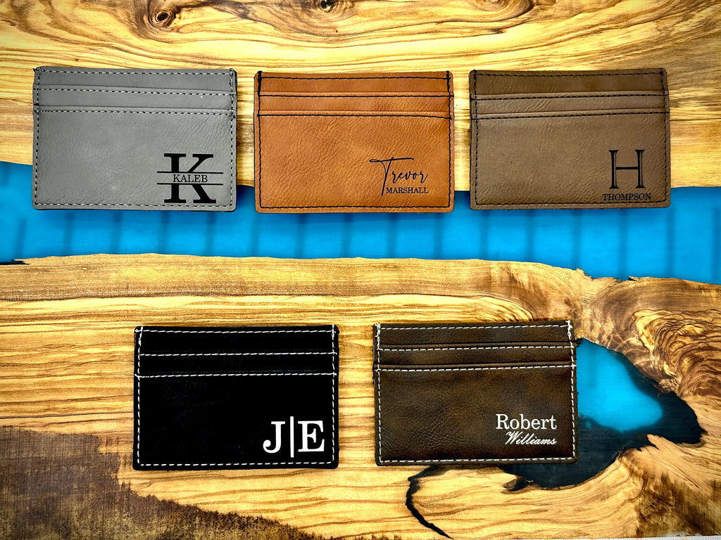 Personalized Money Clip Wallet, Engraved Gift for Men, Card Holder Groomsman Gift for Wedding Thank you Favor Gifts