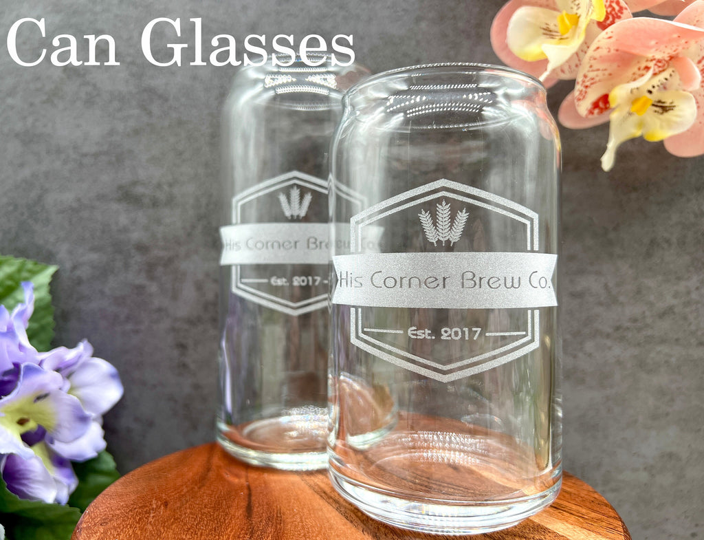 Personalized Business Logo on Glassware, Gift for employees and clients with custom logo, Shot glass, Whiskey Glass, Decanter, Can glass