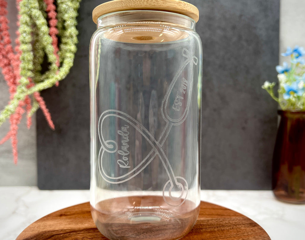 Nurse Engraved Can Glasses, Personalized Gift for Nurses and Doctors, Iced Coffee Cup with Bamboo Lid and Straw
