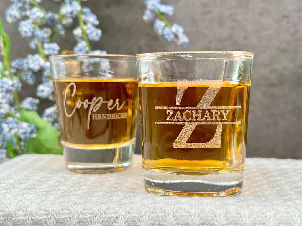 Personalized Engraved Shot Glass – Custom Gift for Him, Stocking Stuffer, Holiday Gift Idea for Men, Friends, or Family