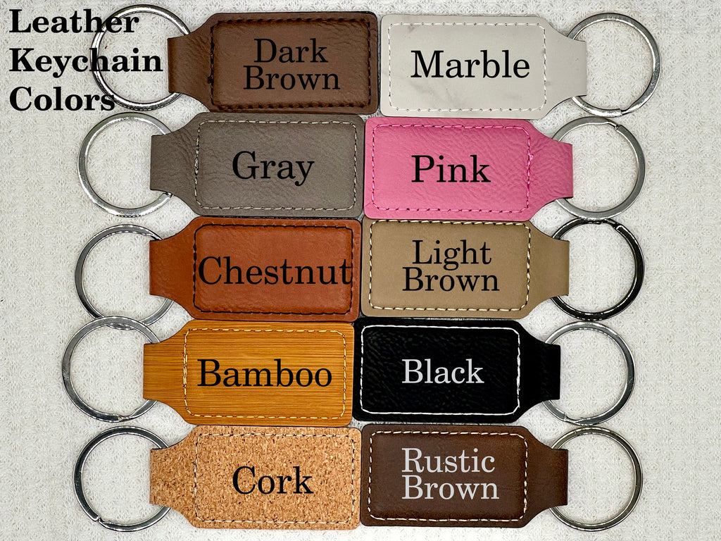 Personalized Keychain, Engraved Leather Key Holder, Key Chain for Groomsmen Proposal Gift
