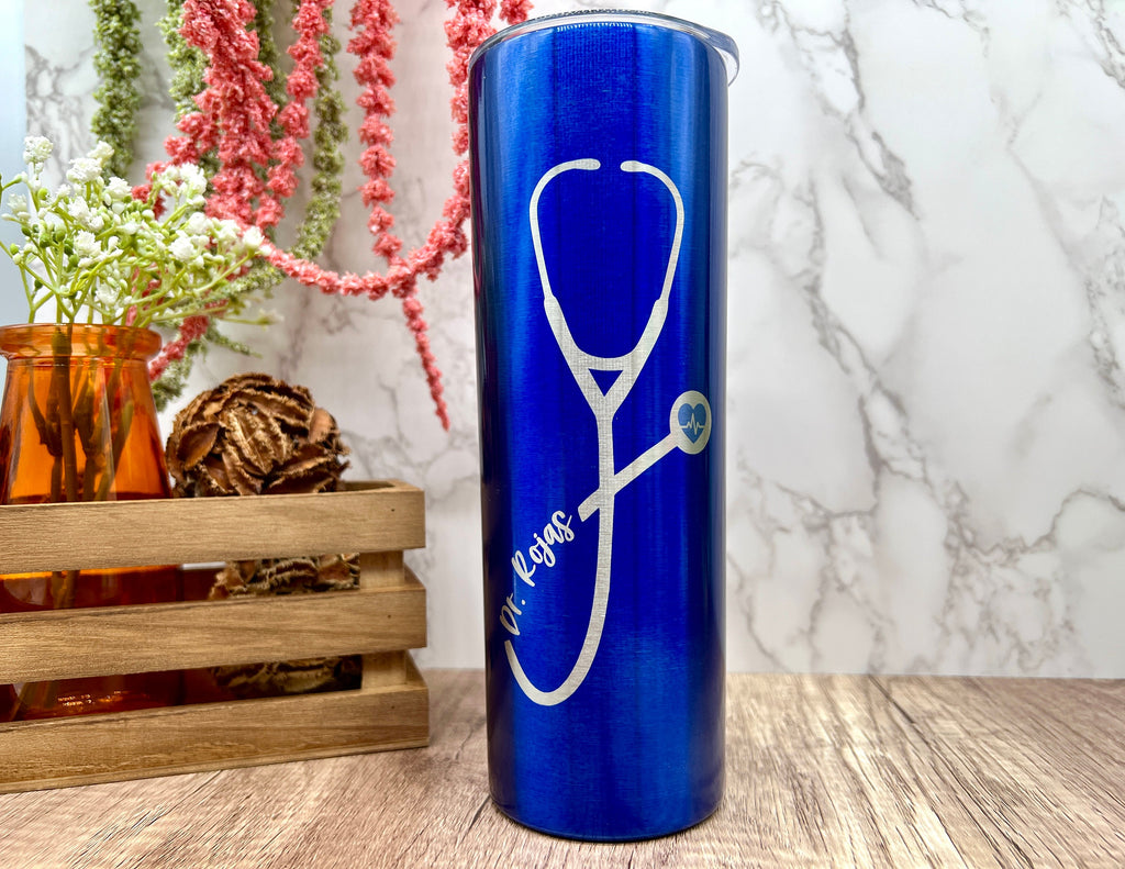 Personalized Tumbler for Nurses, Christmas Gift for Nurse, Tumbler with Lid and Straw for Registered Nurse, RN Custom Mug Gift