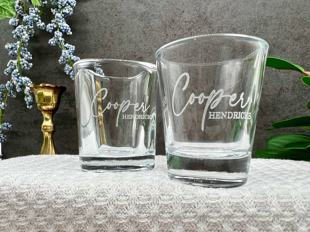 Personalized Engraved Shot Glass – Custom Gift for Him, Stocking Stuffer, Holiday Gift Idea for Men, Friends, or Family