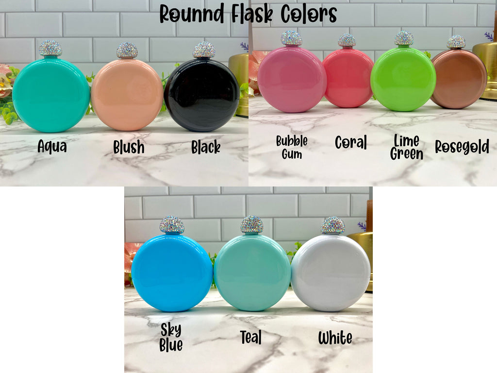 Round Flasks with Rhinestone