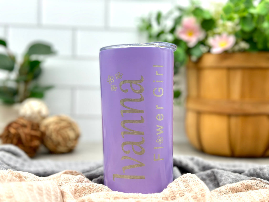 Gift for Flower Girl, Flower Girl Personalized Tumbler, 12oz Tumbler, Cute Flower Girl Tumblers, Small Tumblers, Flower Girl Proposal.