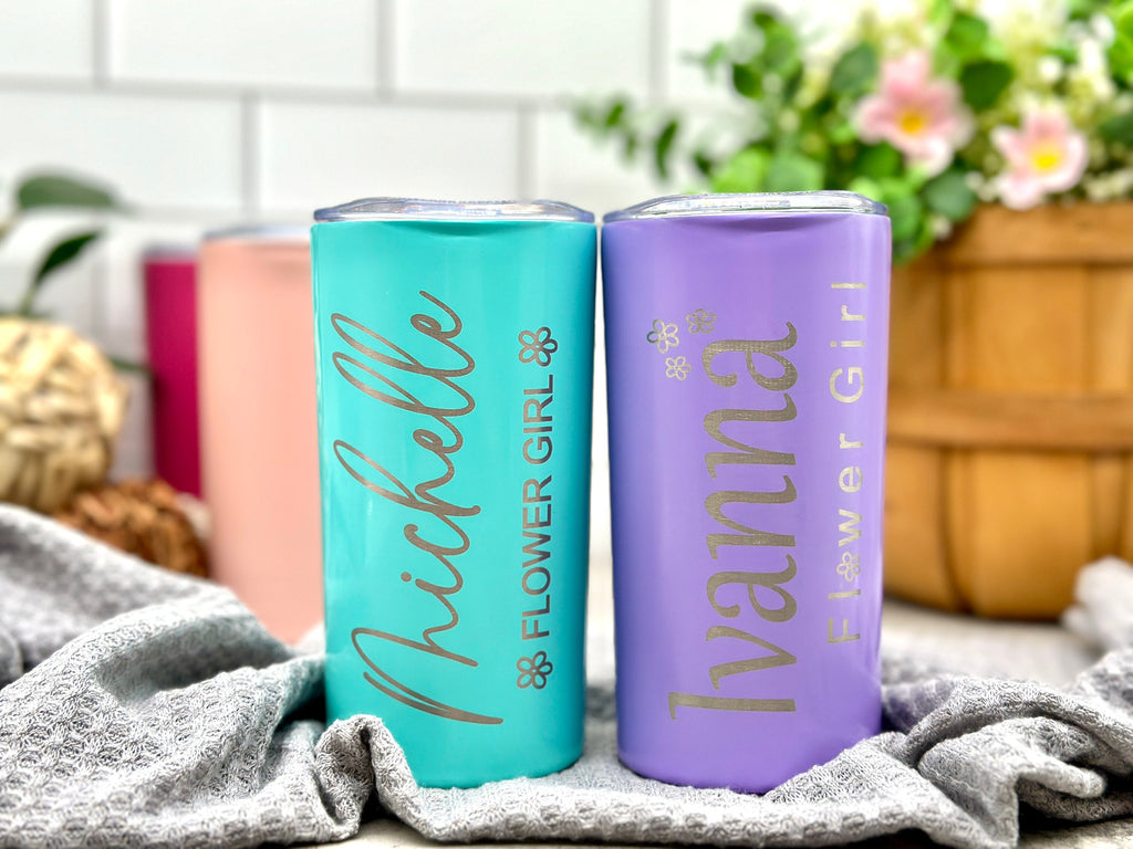 Gift for Flower Girl, Flower Girl Personalized Tumbler, 12oz Tumbler, Cute Flower Girl Tumblers, Small Tumblers, Flower Girl Proposal.