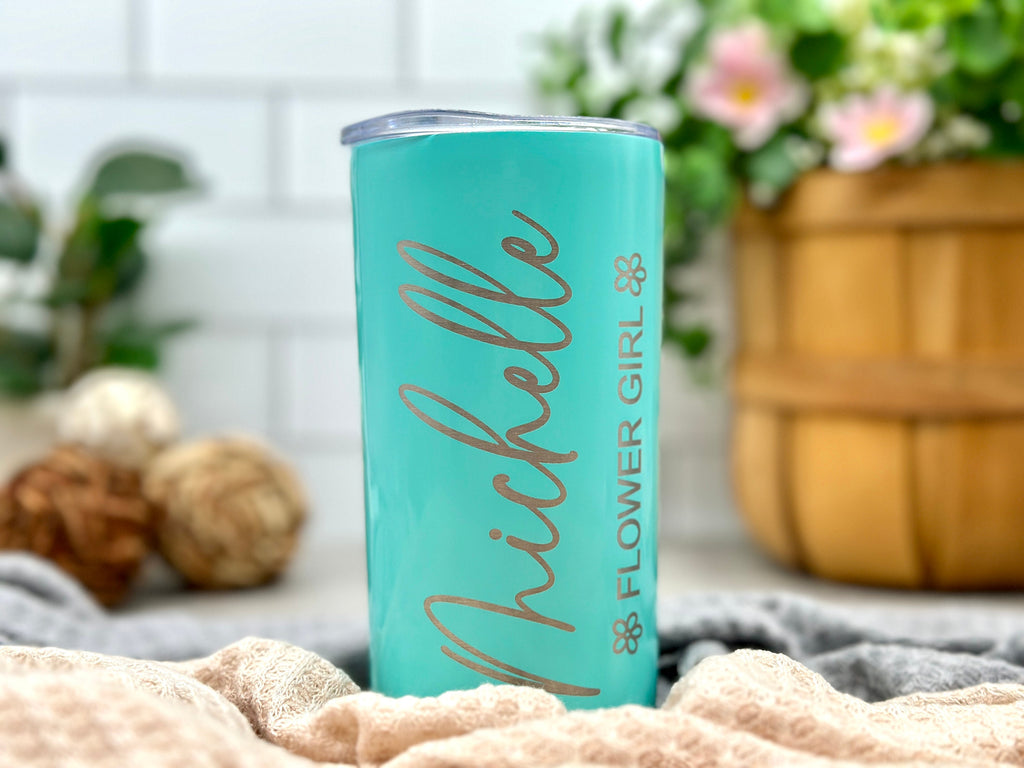 Gift for Flower Girl, Flower Girl Personalized Tumbler, 12oz Tumbler, Cute Flower Girl Tumblers, Small Tumblers, Flower Girl Proposal.