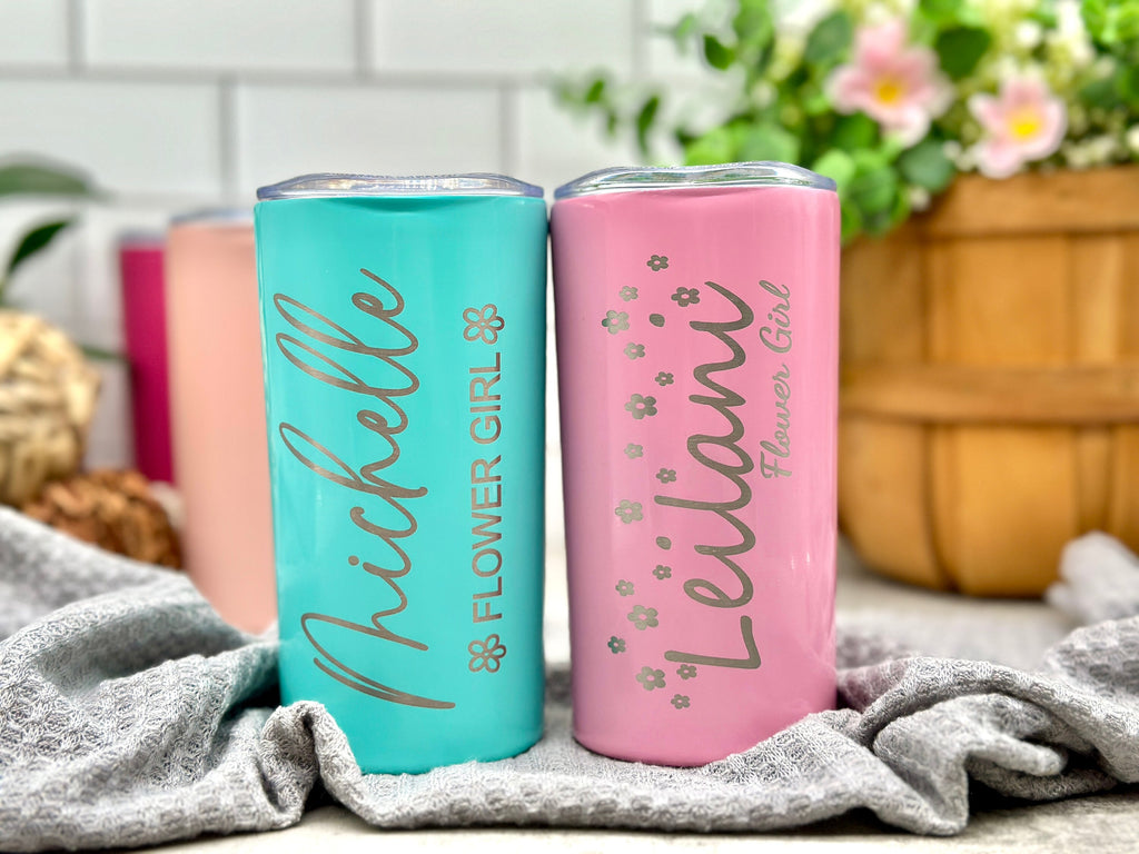 Gift for Flower Girl, Flower Girl Personalized Tumbler, 12oz Tumbler, Cute Flower Girl Tumblers, Small Tumblers, Flower Girl Proposal.