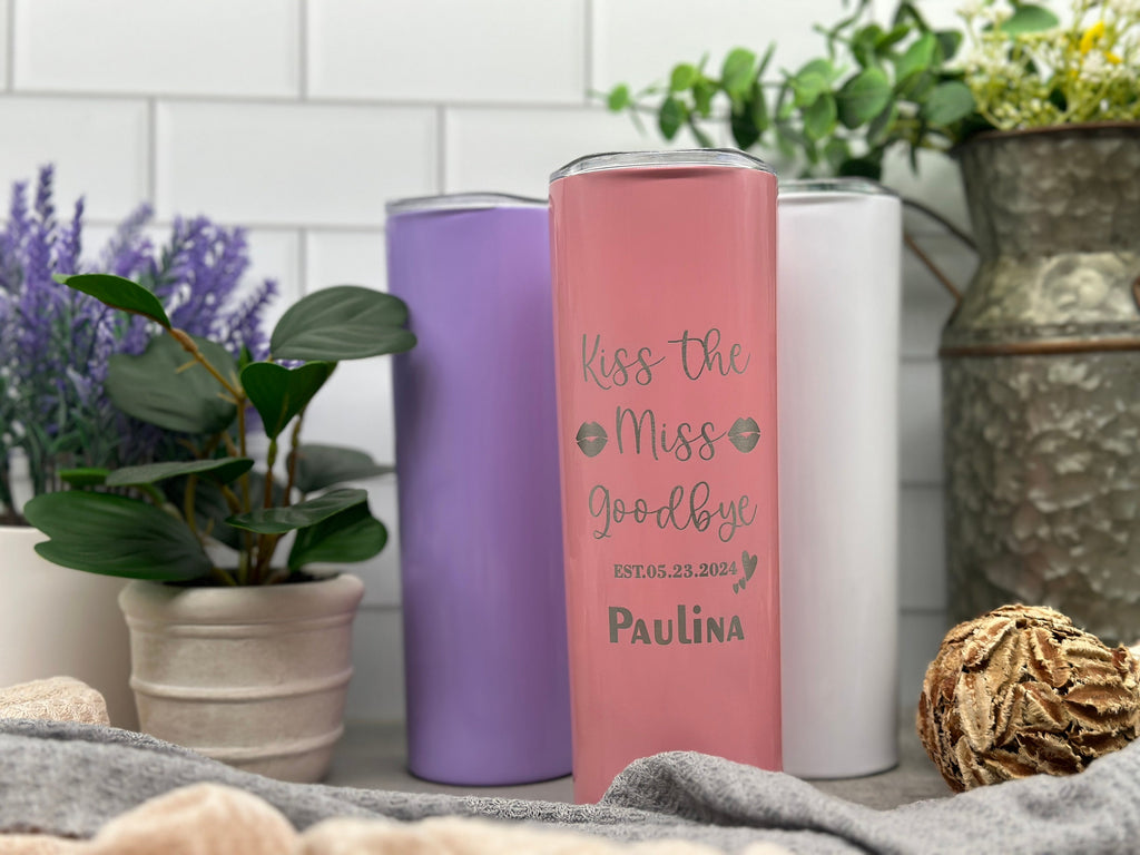 Personalized Bachelorette Party Tumbler, Getaway Bachelorette, Girls Trip, Bachelorette Vacation Gift, 20oz Skinny Tumbler.