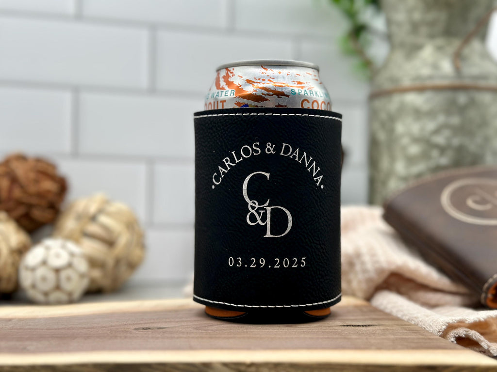 Wedding Can Cooler Gift, Engraved Can Cooler for Wedding, Beer Can Holder, Engraved Can Cooler, Wedding Favors, Wedding Can Coolers