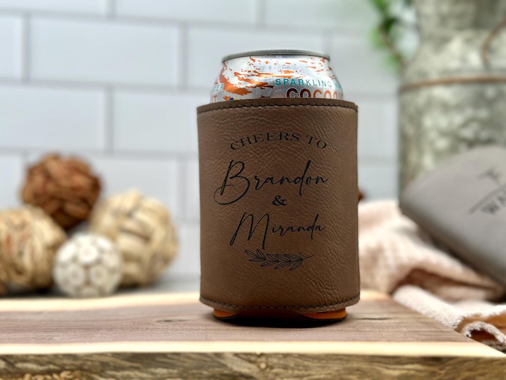 Wedding Can Cooler Gift, Engraved Can Cooler for Wedding, Beer Can Holder, Engraved Can Cooler, Wedding Favors, Wedding Can Coolers