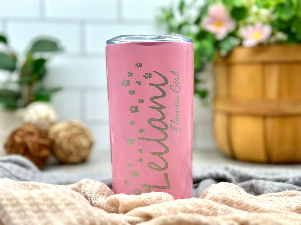 Gift for Flower Girl, Flower Girl Personalized Tumbler, 12oz Tumbler, Cute Flower Girl Tumblers, Small Tumblers, Flower Girl Proposal.