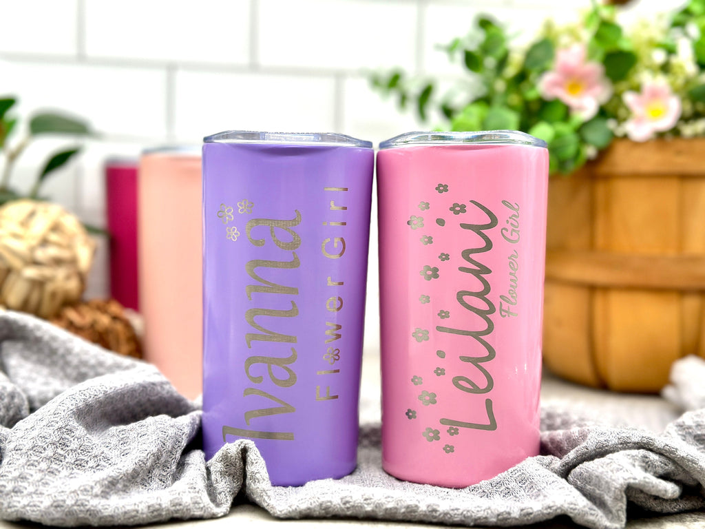 Gift for Flower Girl, Flower Girl Personalized Tumbler, 12oz Tumbler, Cute Flower Girl Tumblers, Small Tumblers, Flower Girl Proposal.
