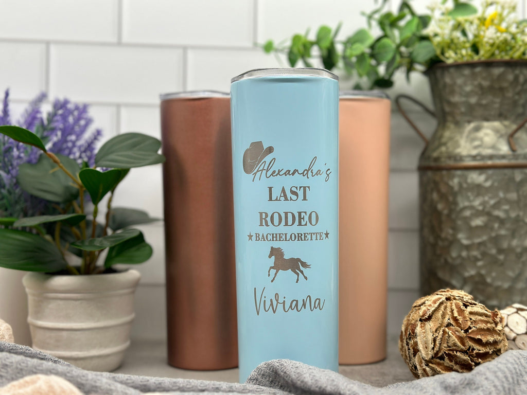 Personalized Bachelorette Party Tumbler, Getaway Bachelorette, Girls Trip, Bachelorette Vacation Gift, 20oz Skinny Tumbler.