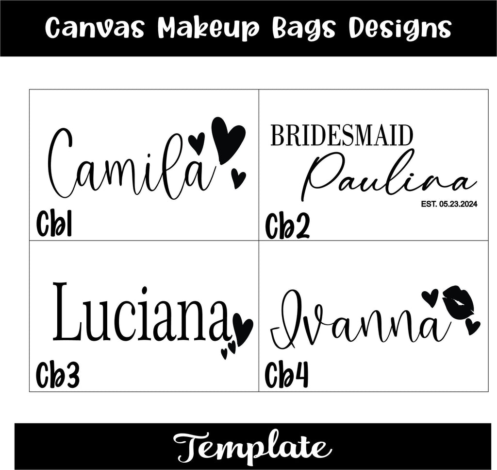 Bachelorette Makeup Bag, Personalized Make Up Bag for Her, Canvas Bag, Zipper Small Canvas Bag, t, Travel Makeup bag, Toiletries Bag.
