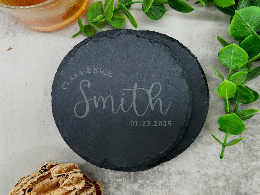 Wedding Coasters, Wedding Favors, Family Coasters, gifts for her, Party favors, Round Coasters