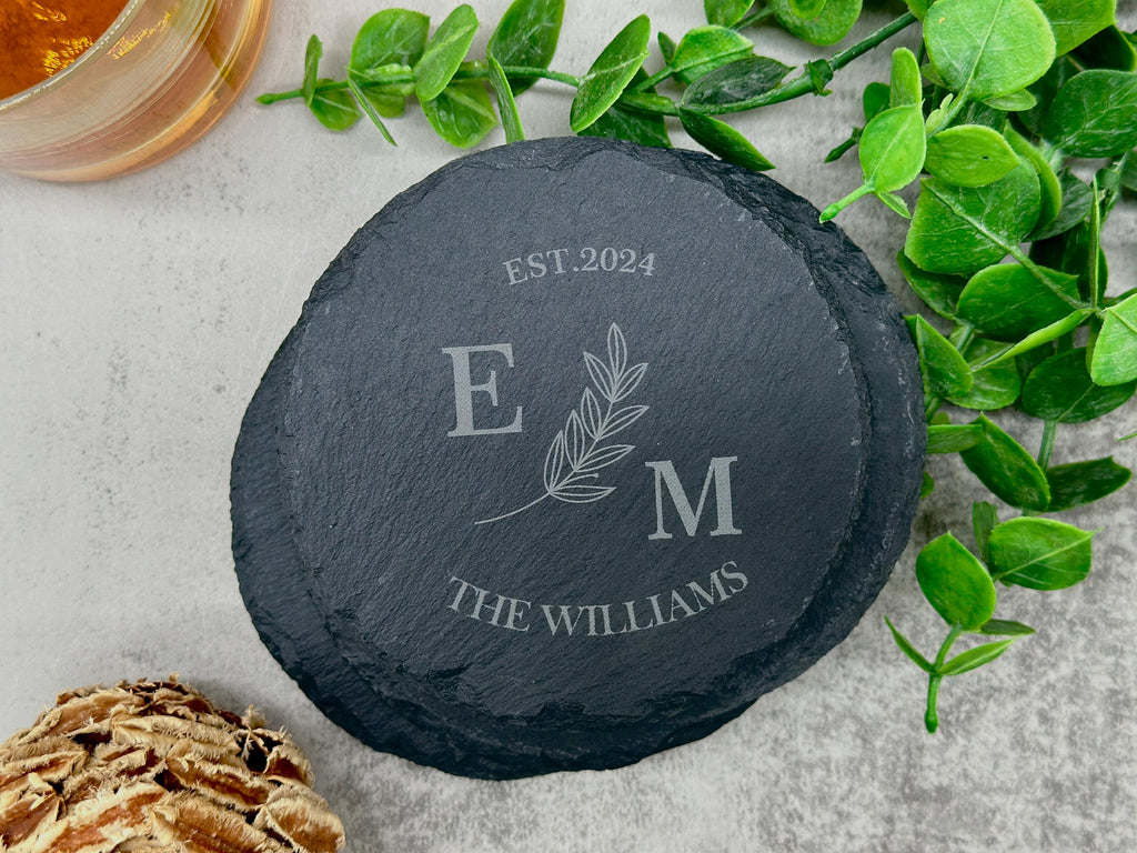 Wedding Coasters, Wedding Favors, Family Coasters, gifts for her, Party favors, Round Coasters
