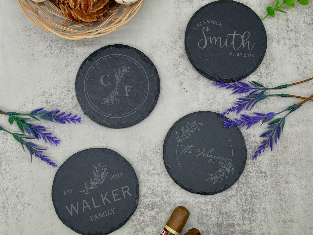 Wedding Coasters, Wedding Favors, Family Coasters, gifts for her, Party favors, Round Coasters