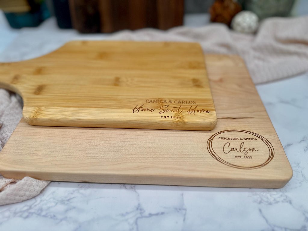 Personalized Cutting Board, Engraved Cutting Board, Custom Decoration Cutting Board, Wedding Gift, Housewarming Gift, Anniversary Gift