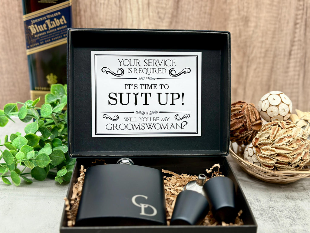 Personalized Groomsmen Flasks, Best Man Gift, Custom Black Flask for Best Man, Black Hip Flask, Groomsmen Gifts, Gifts for Wedding Party.