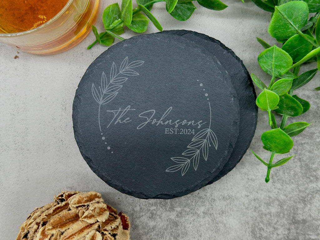 Wedding Coasters, Wedding Favors, Family Coasters, gifts for her, Party favors, Round Coasters