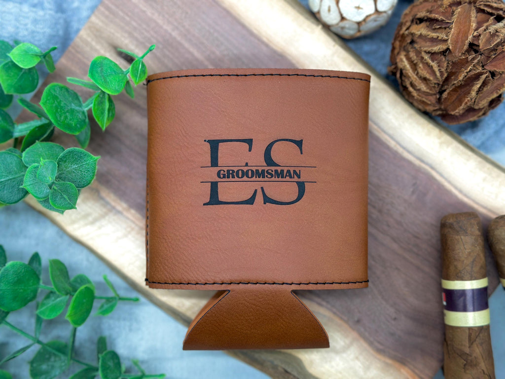 Groomsmen Gifts Can Cooler Holder, Personalized Gift for Groomsmen, Best Man Gift, Engraved Can Cooler Gift for Wedding Favors Party Gifts