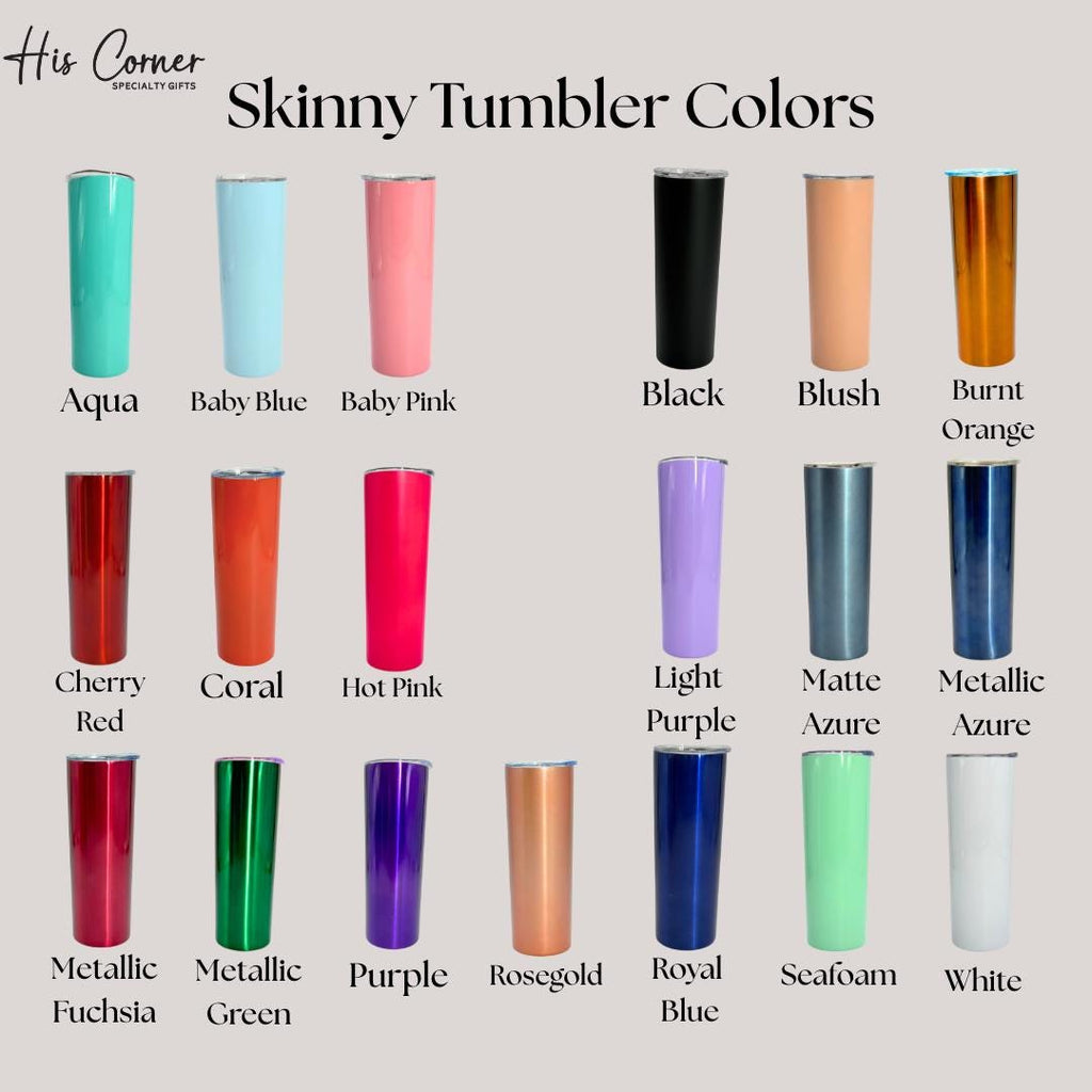 Graduation Tumbler 20oz | Custom Stainless Steel | Perfect Graduation Gift for Her/Him | Personalized Skinny Tumblers | Graduation Gift