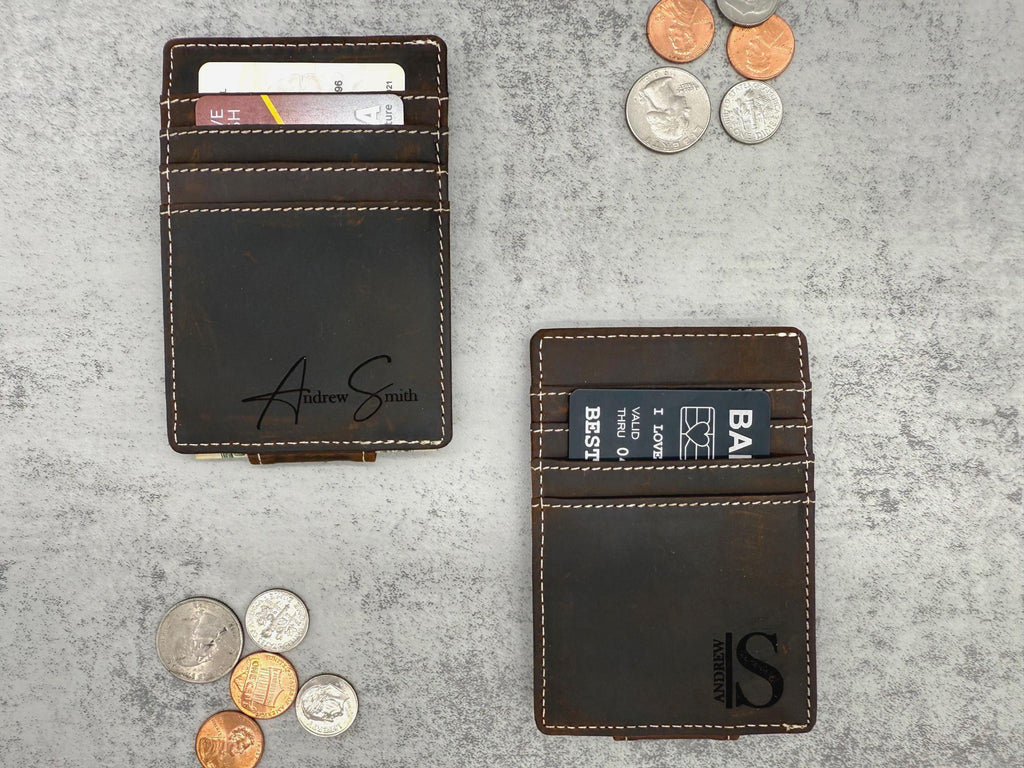 Personalized Money Clip Wallet - Father's Day Personalized Gifts - Engraved Money Clip Wallet - Father's Day Wallet - Gifts for Dad