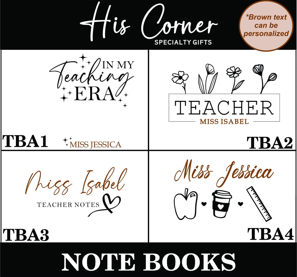 Personalized Teacher Notebook – Custom Name Journal – Gift for Teacher – Teacher Appreciation Gift Idea – Personalized Gift