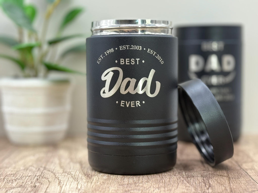Personalized Dad Can Cooler – Stainless Steel – Father’s Day Gift – Custom Beer Holder – Stainless Steel – Gift for Him