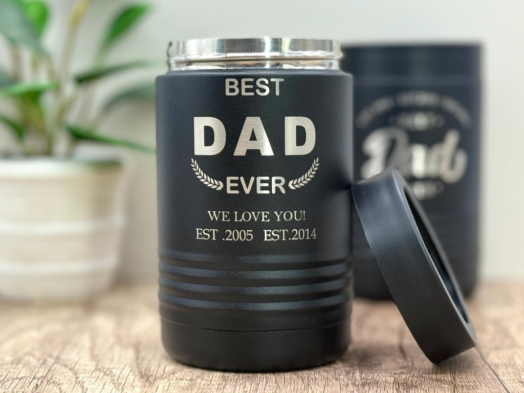 Personalized Dad Can Cooler – Stainless Steel – Father’s Day Gift – Custom Beer Holder – Stainless Steel – Gift for Him