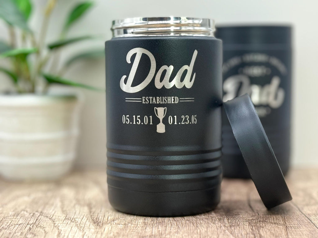 Personalized Dad Can Cooler – Stainless Steel – Father’s Day Gift – Custom Beer Holder – Stainless Steel – Gift for Him