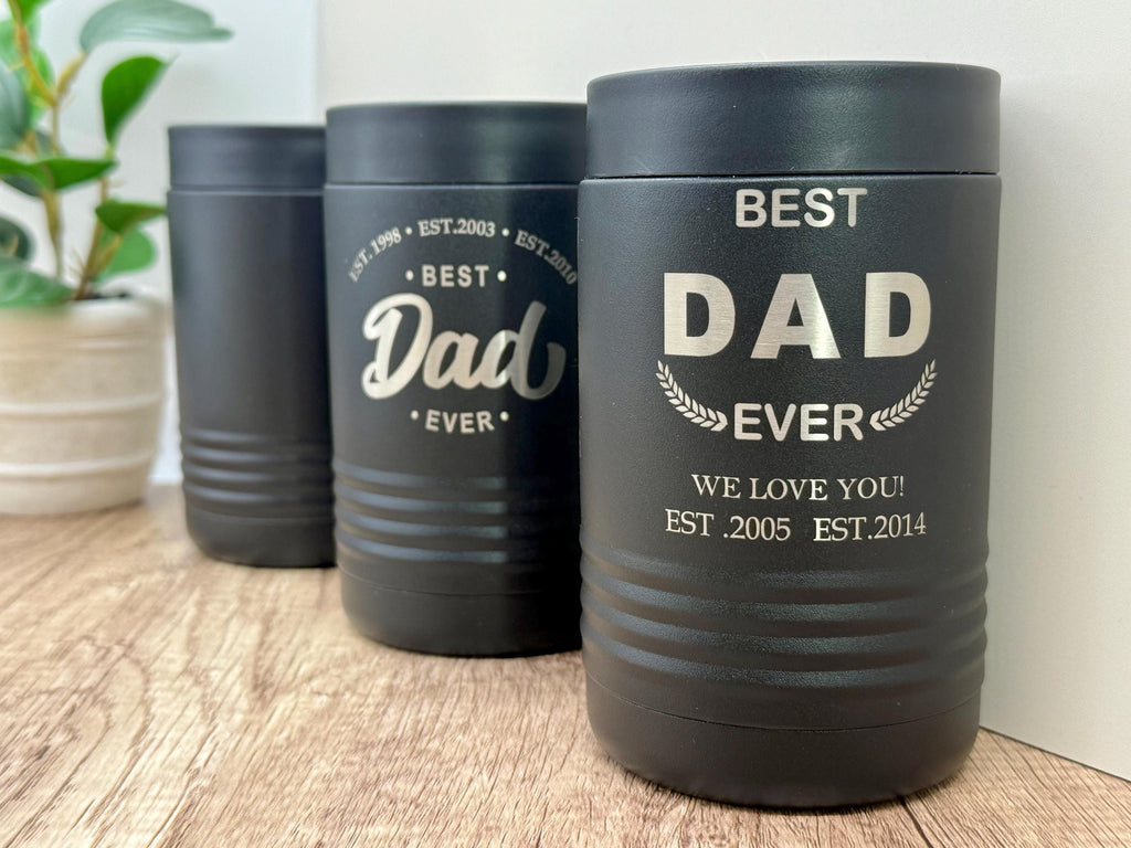 Personalized Dad Can Cooler – Stainless Steel – Father’s Day Gift – Custom Beer Holder – Stainless Steel – Gift for Him