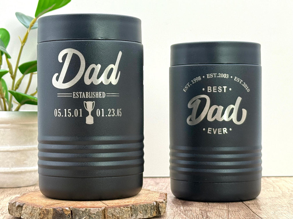Personalized Dad Can Cooler – Stainless Steel – Father’s Day Gift – Custom Beer Holder – Stainless Steel – Gift for Him