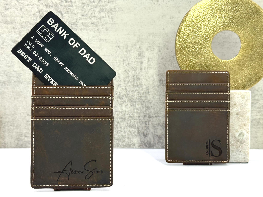 Personalized Money Clip Wallet - Father's Day Personalized Gifts - Engraved Money Clip Wallet - Father's Day Wallet - Gifts for Dad