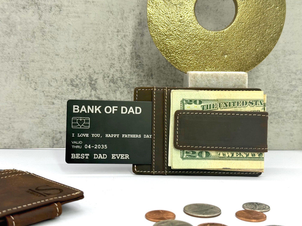 Personalized Money Clip Wallet - Father's Day Personalized Gifts - Engraved Money Clip Wallet - Father's Day Wallet - Gifts for Dad