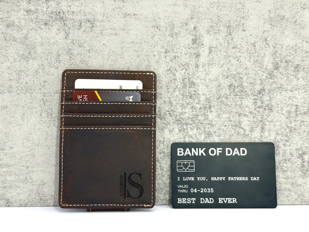 Personalized Money Clip Wallet - Father's Day Personalized Gifts - Engraved Money Clip Wallet - Father's Day Wallet - Gifts for Dad