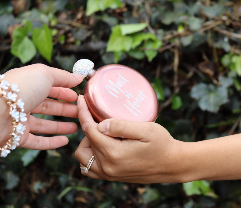 Round Flasks with Rhinestone