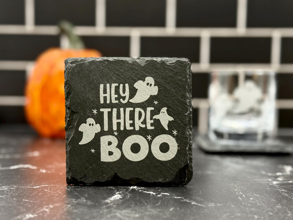 Halloween Coaster - Engraved Slate Coaster - Halloween Barware - Halloween Drinkware - Personalized Gifts - Halloween Kitchen Decor