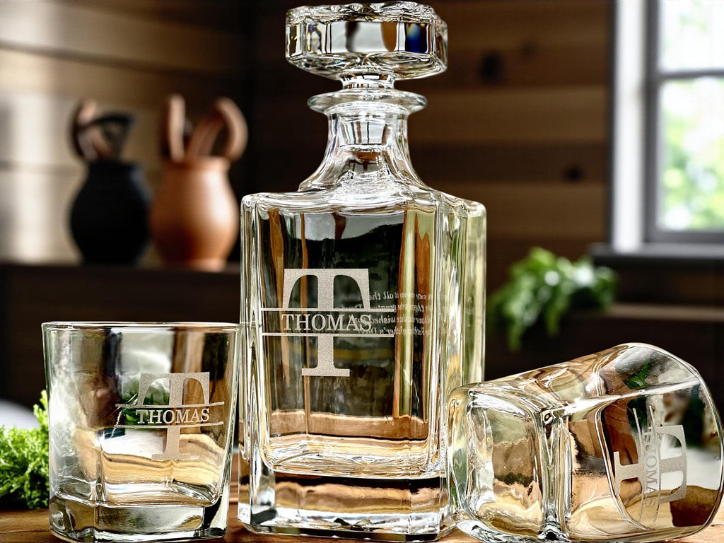 Whiskey Decanter and Glasses