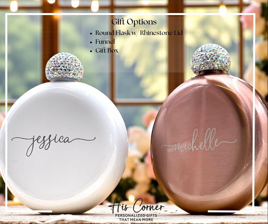 Round Flasks with Rhinestone